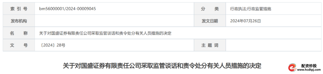 天盛证券_国盛证券违规行为监管措施_江西证监局处罚国盛证券
